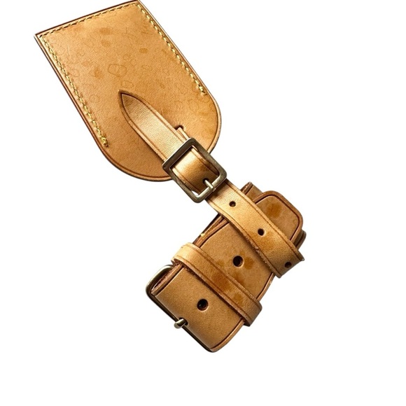 Authentic Louis Vuitton Vachetta Leather Large Luggage Tag with Poignet - Picture 7 of 9